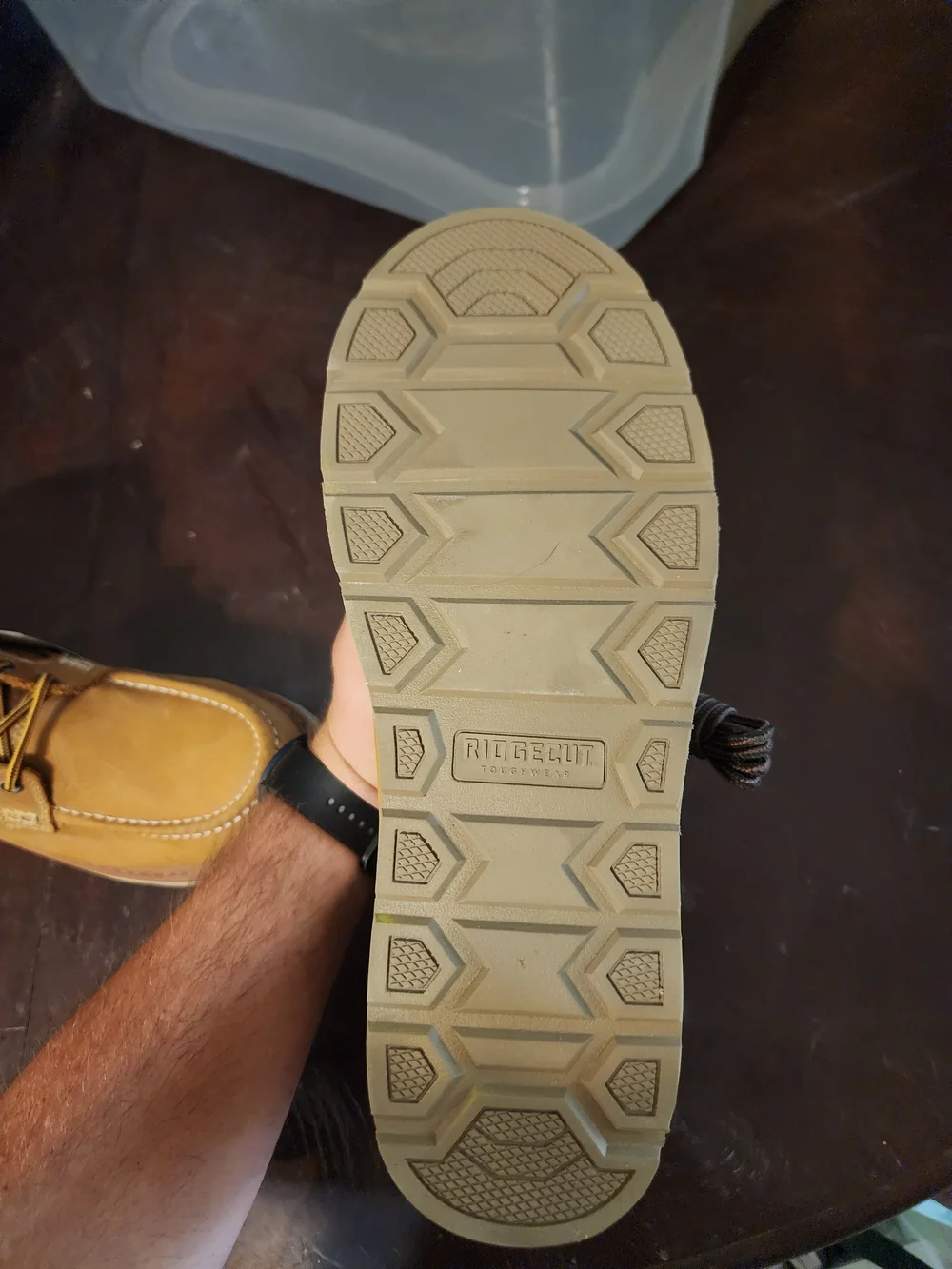 Men's Tan Leather Work Boots - Durable Outdoor Style